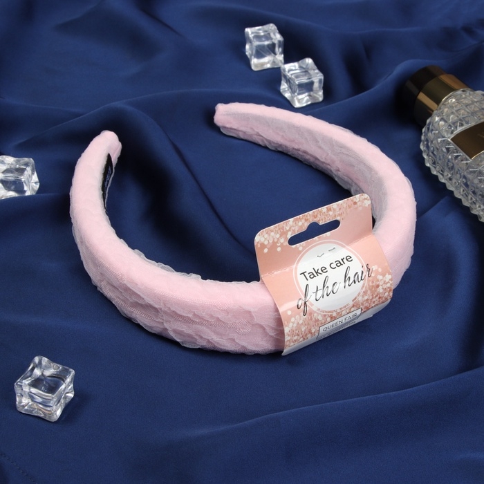 Ободок для волос "Жаннет" нежность стиль, 3 см, розовый