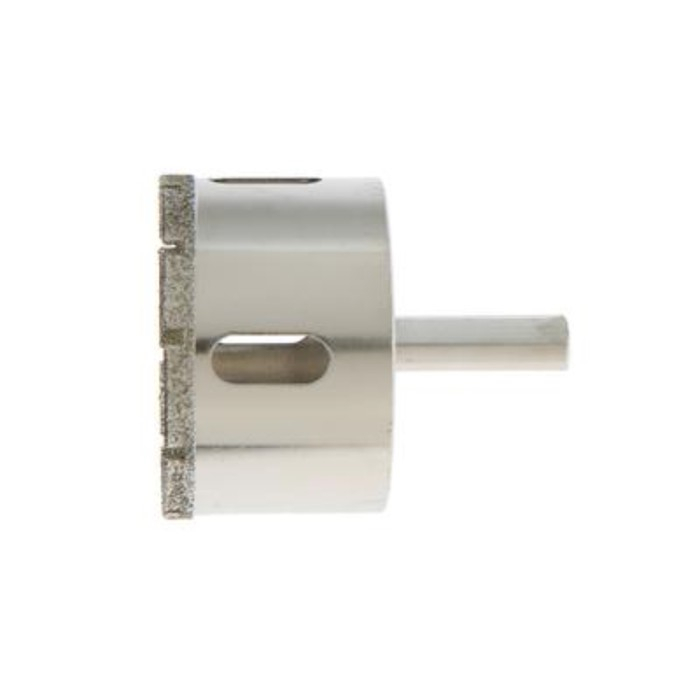 Сверло алмазное по стеклу и керамике ТУНДРА, трехгранный хвостовик, 55 х 65 мм Сверло алмазное по стеклу и керамике ТУНДРА, трехгранный хвостовик, 55 х 65 мм