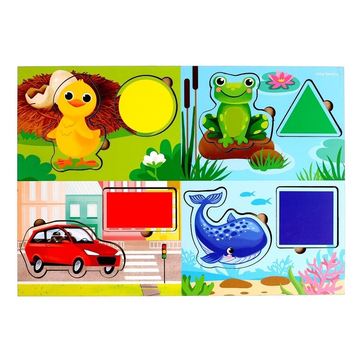 Головоломка с аппликациями &laquo;&lrm;Формы и цвета&raquo;&lrm;