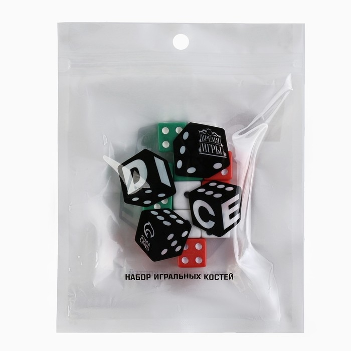 Кости игральные 1.5 х 1.5 см, набор 12 шт Кости игральные 1.5 х 1.5 см, набор 12 шт
