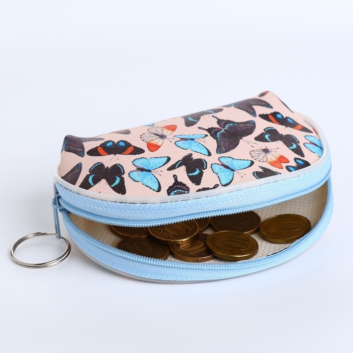 Кошелёк монетница на молнии, цвет МИКС