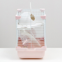 Клетка для грызунов укомплектованная, 23 х 19 х 28 см, розовая Клетка для грызунов укомплектованная, 23 х 19 х 28 см, розовая