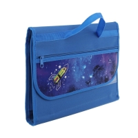 Папка для труда А4, 325 х 240 мм, с ручками, раскладная на липучке, текстильная, ПТР-10, Calligrata "Ракета" Папка для труда А4, 325 х 240 мм, с ручками, раскладная на липучке, текстильная, ПТР-10, Calligrata "Ракета"