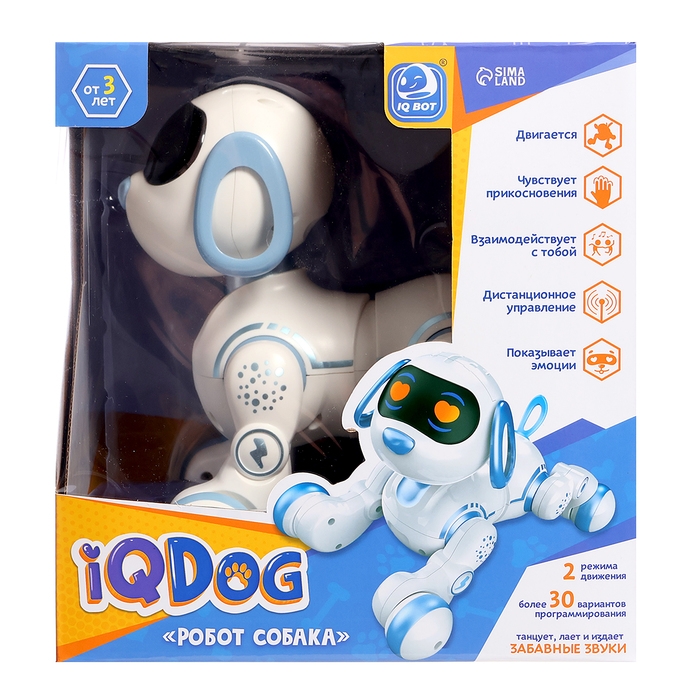 Робот-собака IQDog, световые и звуковые эффекты, работает от аккумулятора