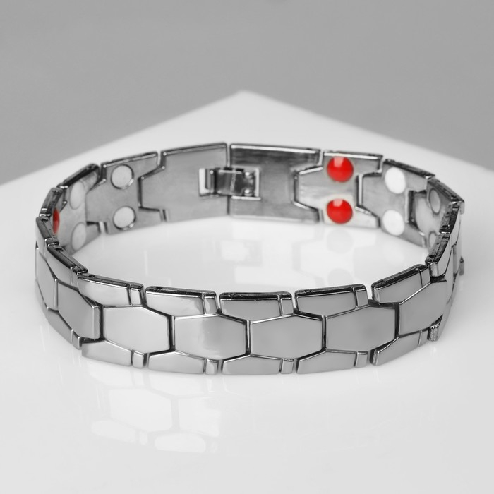 Браслет мужской &laquo;Атлант&raquo; змей, цвет серебро, 22,5 см