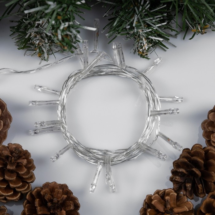 Гирлянда &laquo;Нить&raquo; 2.5 м, IP20, прозрачная нить, 25 LED, свечение мульти, фиксинг, 220 В