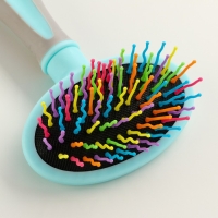 Пуходерка пластиковая мягкая с волнистыми зубьями, средняя, 9,5 х 16,5 см, мятная Пуходерка пластиковая мягкая с волнистыми зубьями, средняя, 9,5 х 16,5 см, мятная