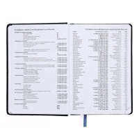 Ежедневник недатированный A5 160 листов Attomex.Croco, твёрдая обложка из искусственной кожи с поролоном, 2 ляссе, блок 70 г/м2, синий