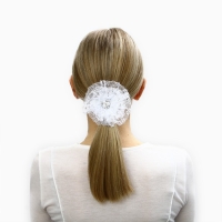 Выпускной.Бант для волос на резинке, белый, 10.5 см, Кошечка Мари Выпускной.Бант для волос на резинке, белый, 10.5 см, Кошечка Мари