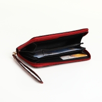 Кошелёк женский на молнии, цвет красный