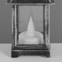 Ночник "Фонарь малый" LED от батареек 3хLR44 черно-серебристый 6х6х13 см Ночник "Фонарь малый" LED от батареек 3хLR44 черно-серебристый 6х6х13 см