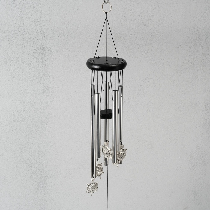 Музыка ветра металл "Черепашки" 5 трубок 60 см