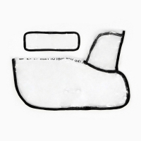 Дождевик для собак, размер M (ДС 26, ОГ 38-41, ОШ 40 см), чёрный