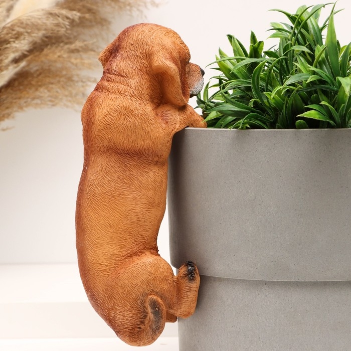 Декор на кашпо Декор на кашпо "Щеночек" 12х10х25см