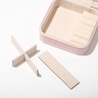 Органайзер для хранения украшений &laquo;Шкатулка портативная&raquo;, 10,5&times;10,5&times;5 см, цвет розовый