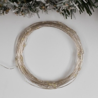 Гирлянда «Нить» 5 м роса, IP65, серебристая нить, 50 LED, 8 режимов, батарейки AAх3 (нет в комплекте), свечение белое Гирлянда «Нить» 5 м роса, IP65, серебристая нить, 50 LED, 8 режимов, батарейки AAх3 (нет в комплекте), свечение белое