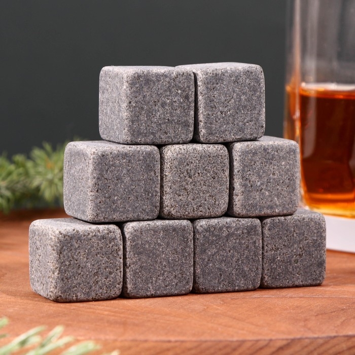 Новый год. Новогодний набор камней для виски &laquo;Успеха в каждом деле&raquo;, 9 шт