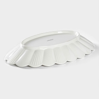 Блюдо фарфоровое Magistro &laquo;Ромашка&raquo;, d=32,5 см, цвет белый