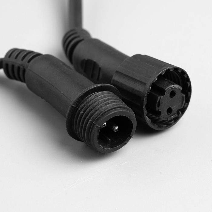 Гирлянда &laquo;Нить&raquo; 10 м, IP65, УМС, тёмная нить, 100 LED, свечение белое, 220 В