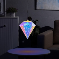 Светодиодная фигура &laquo;Бриллиант&raquo; 17 &times; 25 &times; 17 см, пластик, 220 В, свечение белое