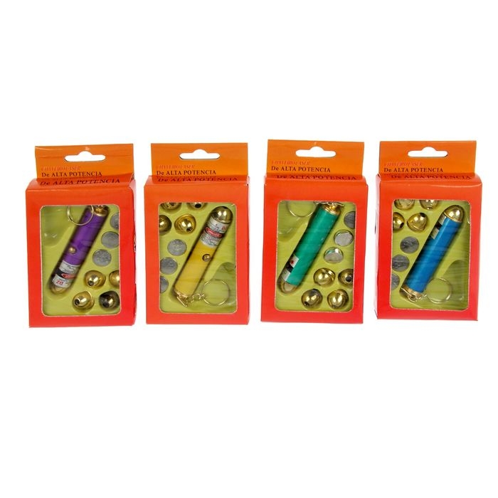 Фонарик лазер с 5 насадками и с кольцом МИКС