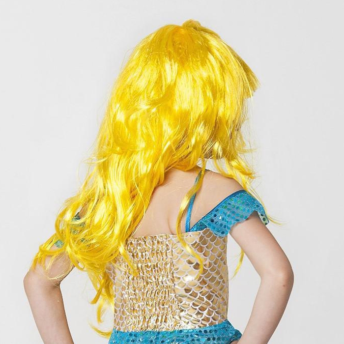 Парик русалки жёлтый, длина 60 см