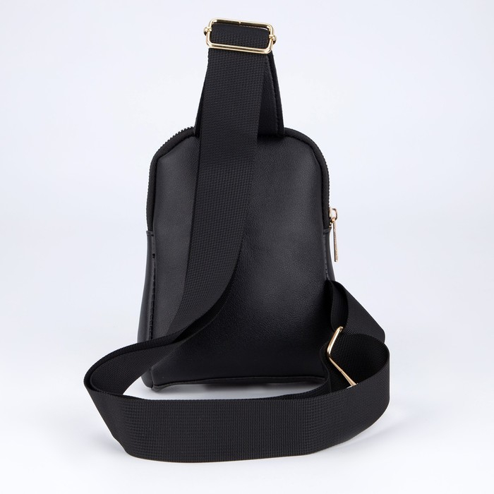 Сумка молодёжная через плечо True, цвет чёрный