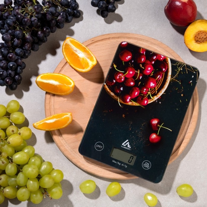Весы кухонные Luazon LVK-702 Весы кухонные Luazon LVK-702 "Черешня", электронные, до 7 кг