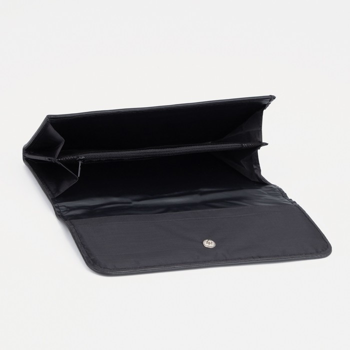 Кошелёк женский на кнопке, цвет чёрный