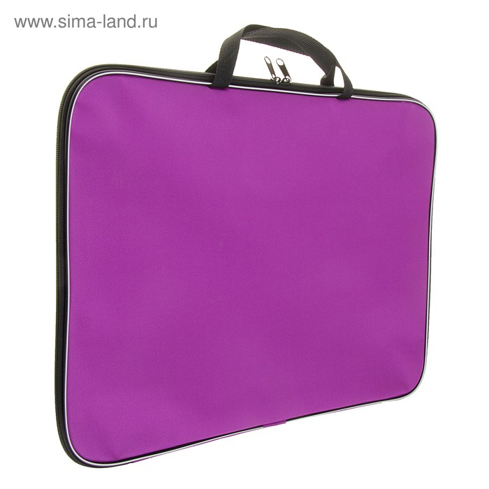 Папка для чертежей и рисунков А3, 470 х 350 х 20 мм, с ручками, текстильная, Calligrata Стандарт, Фиолетовая, плотность 600D Папка для чертежей и рисунков А3, 470 х 350 х 20 мм, с ручками, текстильная, Calligrata Стандарт, Фиолетовая, плотность 600D