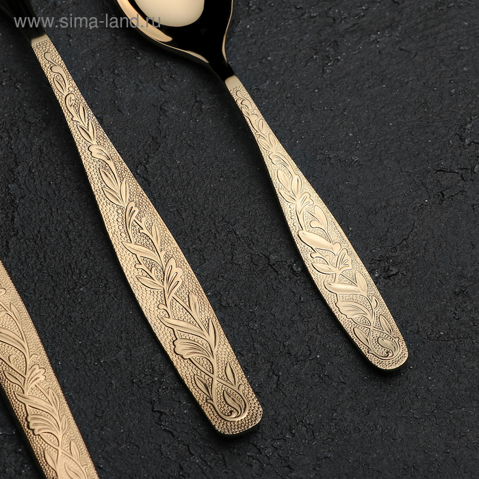 Набор столовый &laquo;Уралочка&raquo;, 24 предмета, толщина 2 мм, декоративное покрытие, МИКС