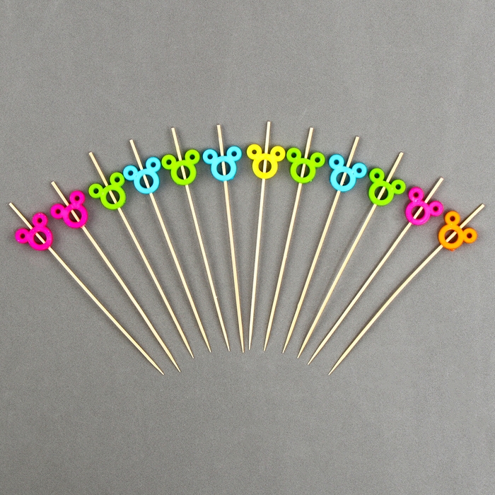 Шпажки деревянные &laquo;Мышонок&raquo;, 12 см, набор 12 шт.