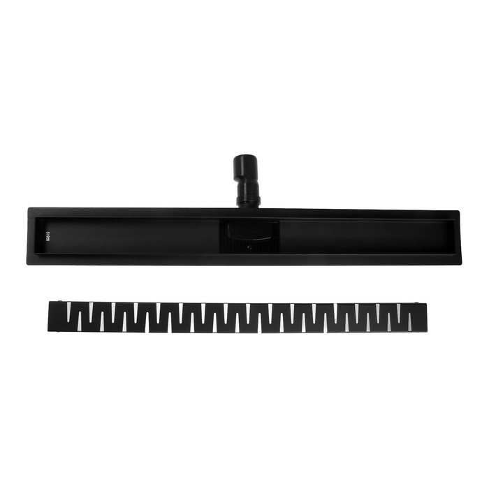 Трап TIM BAD468002BK, 70 х 800 мм, гидро+сухая защита от запаха, черный матовый