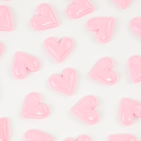 Кабошон &laquo;Сердце&raquo;, набор 50 шт., размер 1 шт. &mdash; 1,5 &times; 1,5 &times; 0,2 см, цвет розовый