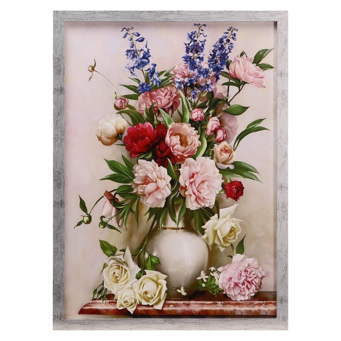 Картина Картина "Развалившийся букет" 56*76 см рамка микс