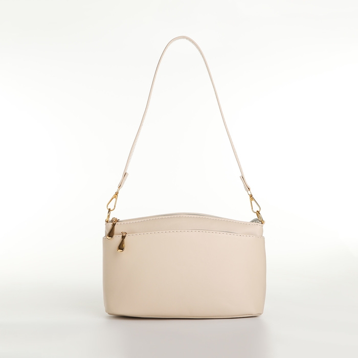 Сумка женская кросс-боди на молнии, цвет бежевый Сумка женская кросс-боди на молнии, цвет бежевый