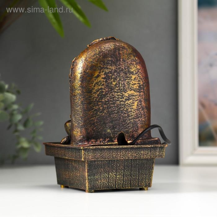 Фонтан настольный от сети Фонтан настольный от сети "Ганеша с книгой у водопада" 20х12,5х12,5 см