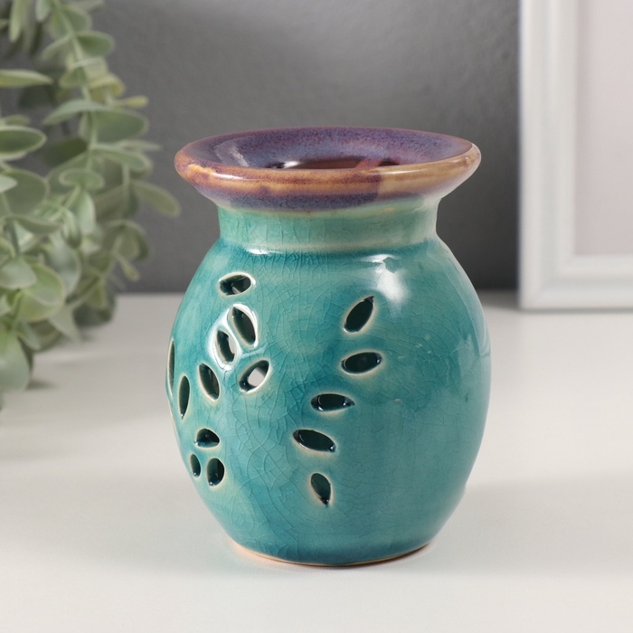 Аромалампа керамика "Лепестки" МИКС 8,5х9х11 см