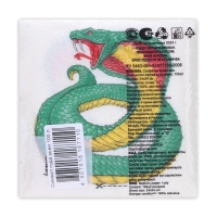 Новогодние салфетки бумажные Гармония цвета &laquo;Символ года Змея&raquo; 1 слой, 24х24 см, 100 шт