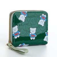 Кошелёк детский на молнии, цвет зелёный Кошелёк детский на молнии, цвет зелёный