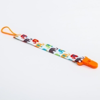 Держатель для соски - пустышки &laquo;Слоники&raquo;, на ленте, 28 см.