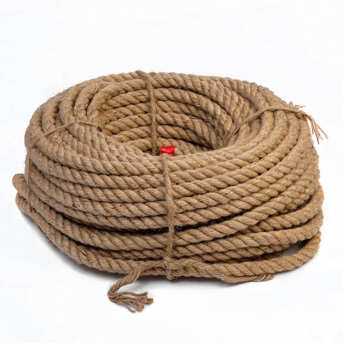 Канат джутовый 20,0 мм (50 м) бухта Канат джутовый 20,0 мм (50 м) бухта