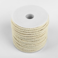 Шнур для плетения, хлопок, d = 4 мм, 50 ± 1 м, без сердечника, цвет белый Шнур для плетения, хлопок, d = 4 мм, 50 ± 1 м, без сердечника, цвет белый