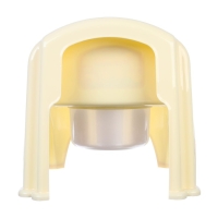 Горшок детский &laquo;Утенок&raquo; с крышкой, слоновая кость / белый 310х295х280мм