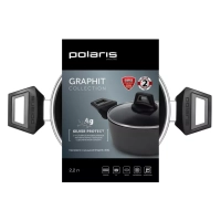 Кастрюля со стеклянной крышкой 20 см Graphit-20C 2,2 литра