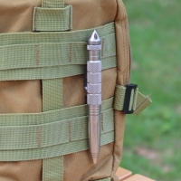 Ручка шариковая подарочная поворотная, корпус металлический чёрный, тактическая