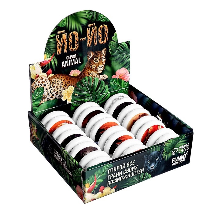 Йо-Йо &laquo;Животные&raquo;, световой, цвета МИКС, в шоубоксе
