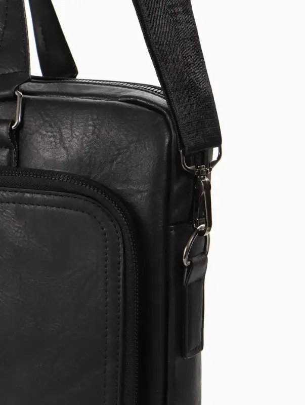 Сумка деловая, 38*8*29см, отд на молнии, 2 н/кармана, длин регил. ремень, ручка, черный