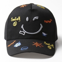 Кепка детская MINAKU "Смайл", цв. черный, р-р 44-46