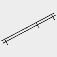 Карниз двухрядный кованый, 160-300 см, телескопический, металл, черный